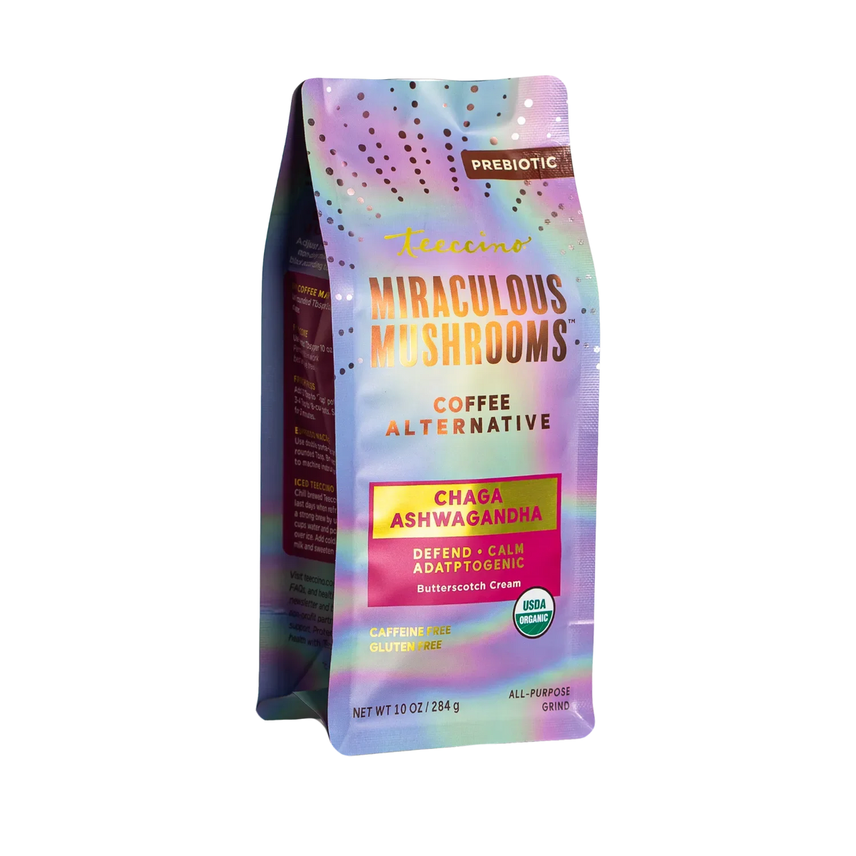 Chaga Ashwagandha Butterscotch Cream Mushroom Herbal Coffee