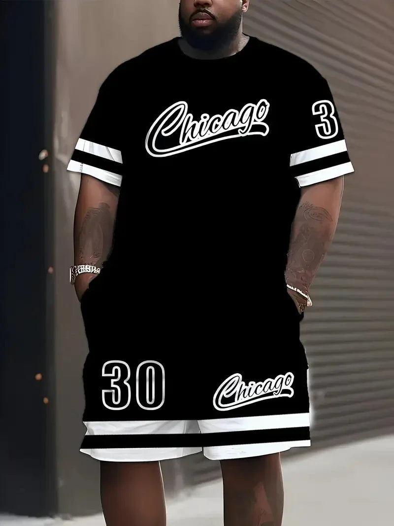 Men's Plus Size Basketball Clothing Set