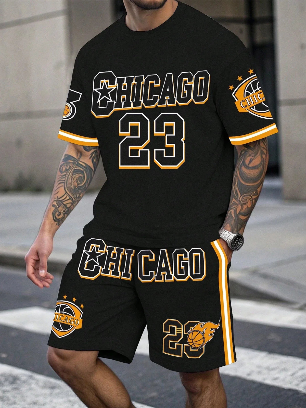 Men's Plus Size Basketball Clothing Set