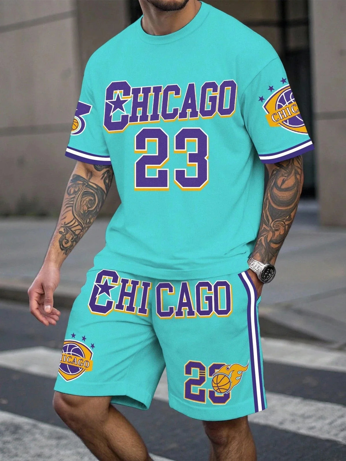 Men's Plus Size Basketball Clothing Set