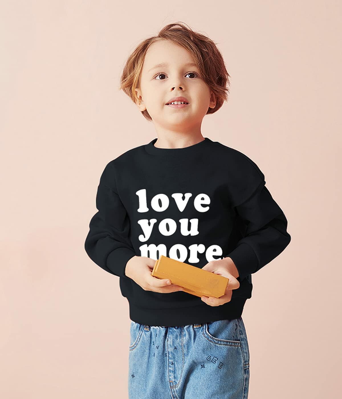 EULLA Toddler Boys Valentines Day Love You More Sweatshirt Size 2T