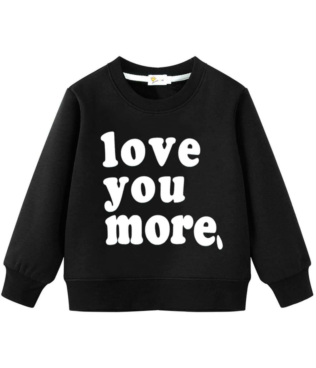 EULLA Toddler Boys Valentines Day Love You More Sweatshirt Size 2T